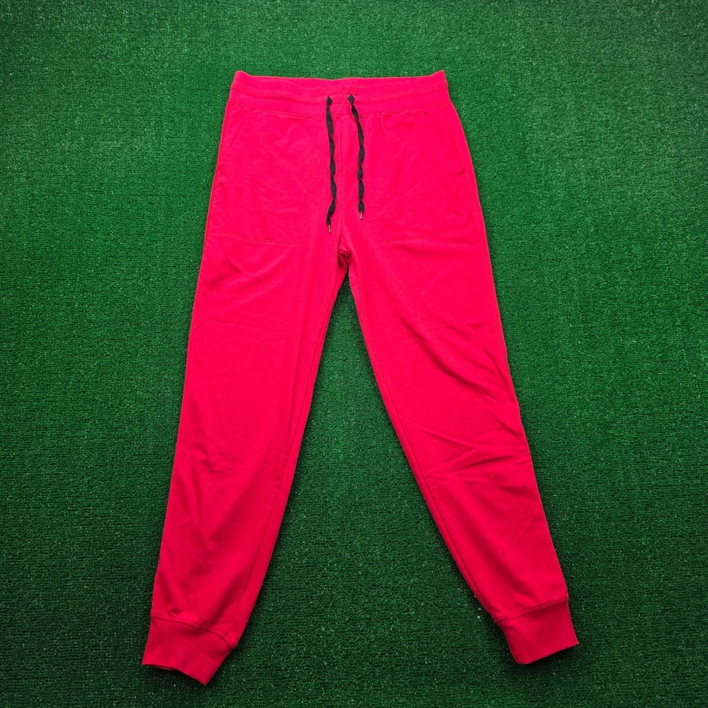 Carbon Elements Fleece Jogger Pants Mens Large Red Lounge Workout Casual